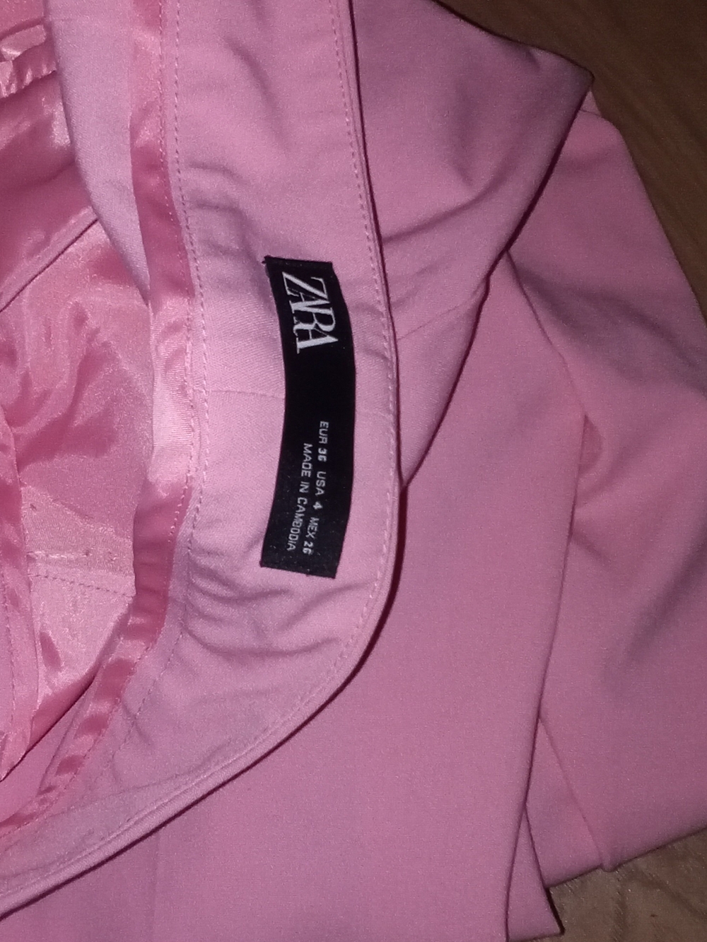 ZARA Blush Pink Ankle Cut Straight Leg Slacks